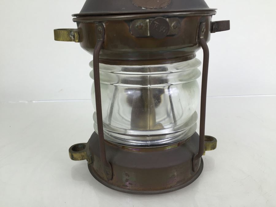 Vintag Anchor Brass Lantern Tung Woo Hong Kong [Photo 3]
