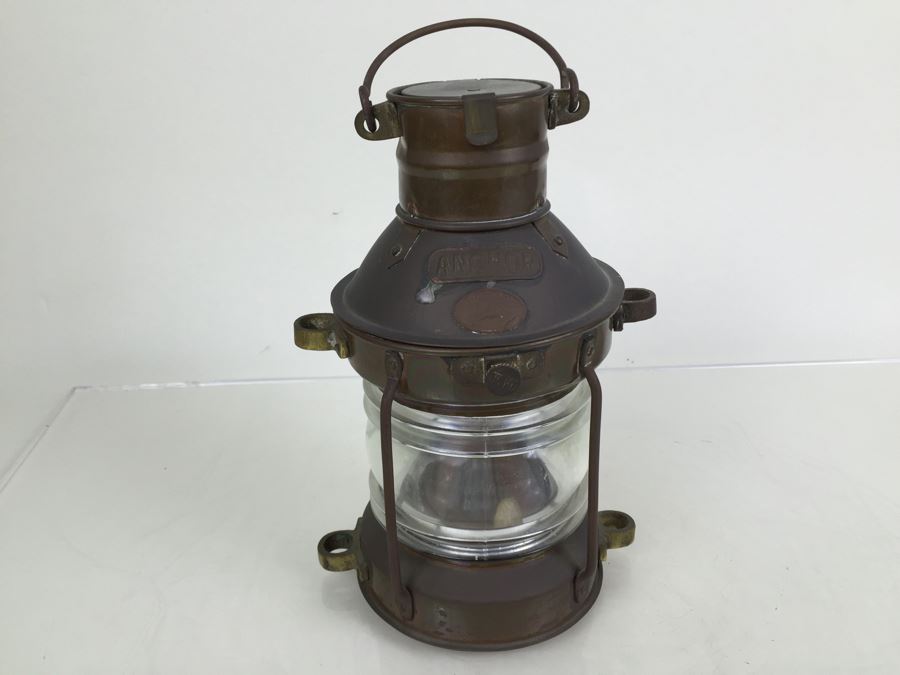 Vintag Anchor Brass Lantern Tung Woo Hong Kong