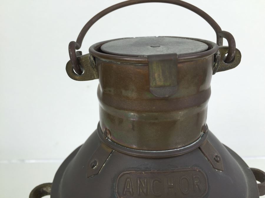 Vintag Anchor Brass Lantern Tung Woo Hong Kong [Photo 10]