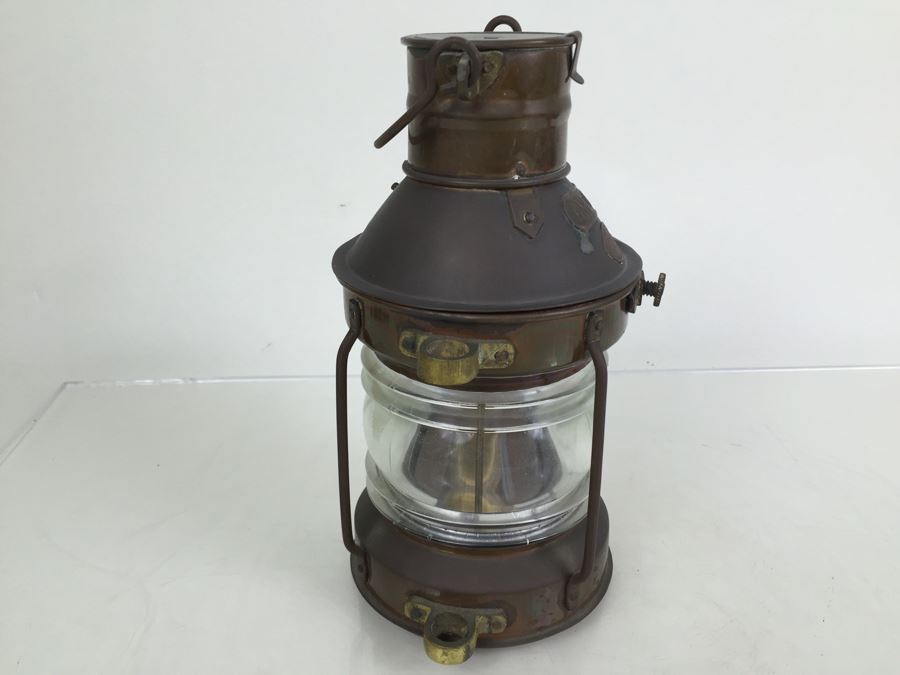 Vintag Anchor Brass Lantern Tung Woo Hong Kong [Photo 11]