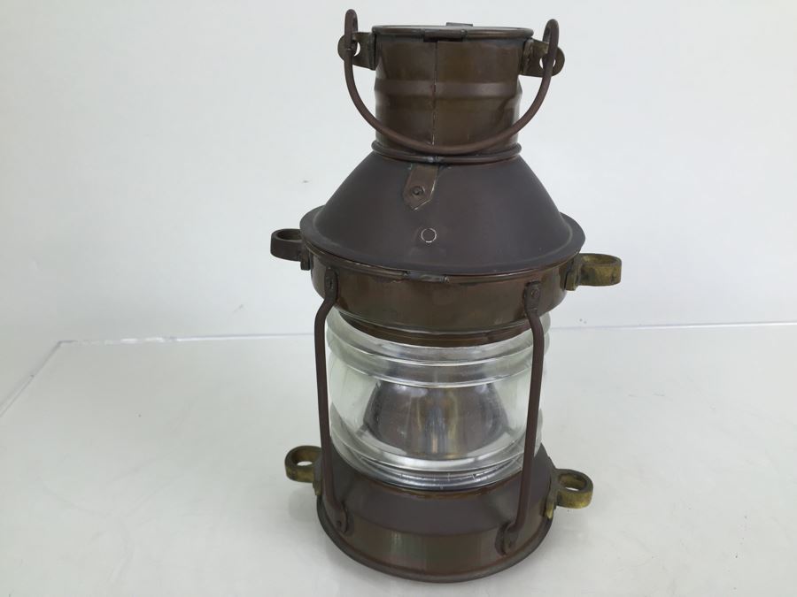 Vintag Anchor Brass Lantern Tung Woo Hong Kong [Photo 13]