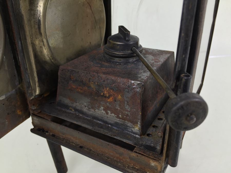 Antique Sherwoods Ltd Birmingham Brass Footed Lantern With Handle Made In England [Photo 13]