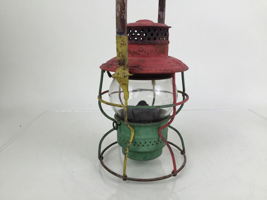 Vintage Adams Westlake Co Railroad Lantern Painted Rastafarian Reggae [Photo 12]