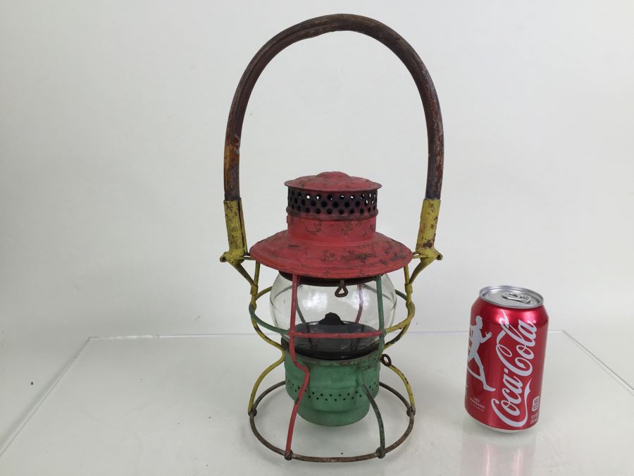 Vintage Adams Westlake Co Railroad Lantern Painted Rastafarian Reggae