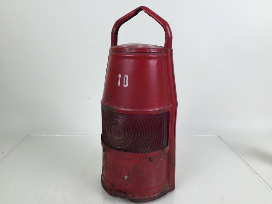 Vintage German Rhewum Red Railroad Lantern  [Photo 15]