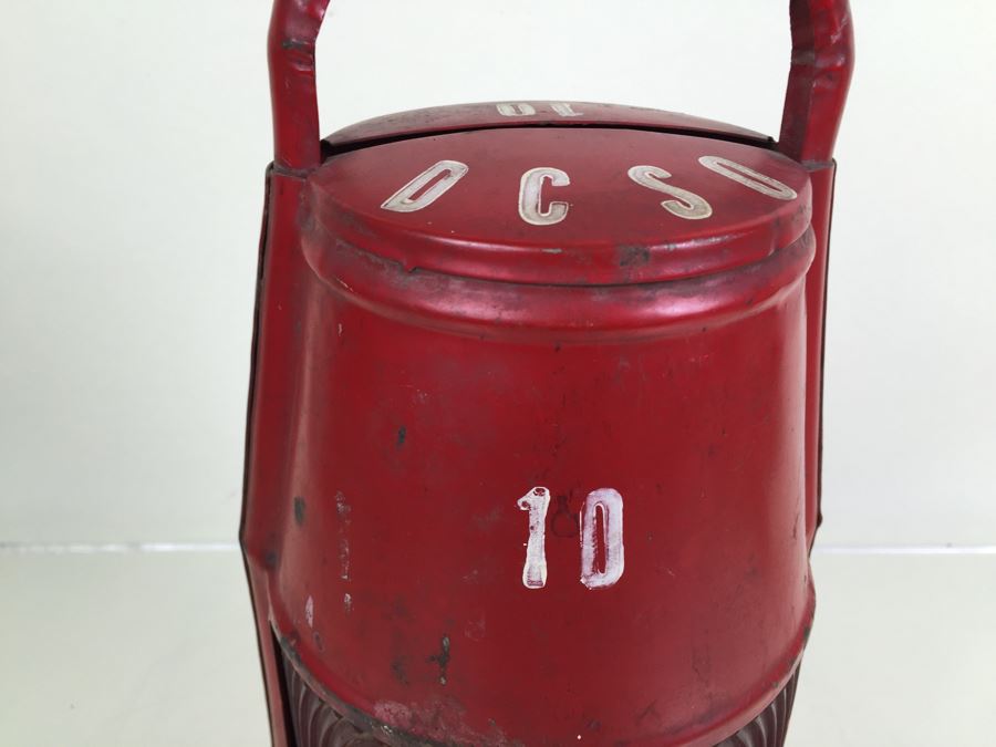 Vintage German Rhewum Red Railroad Lantern  [Photo 2]