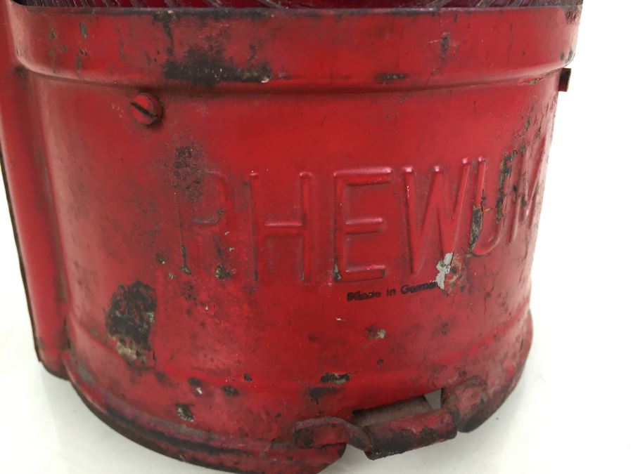 Vintage German Rhewum Red Railroad Lantern  [Photo 6]