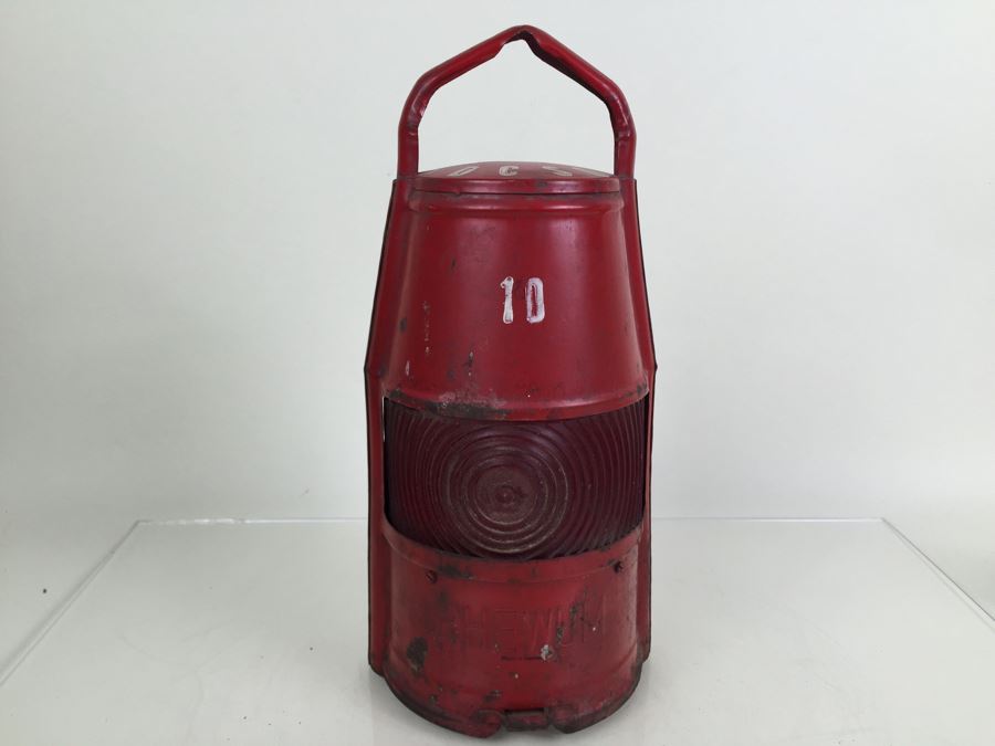 Vintage German Rhewum Red Railroad Lantern  [Photo 4]