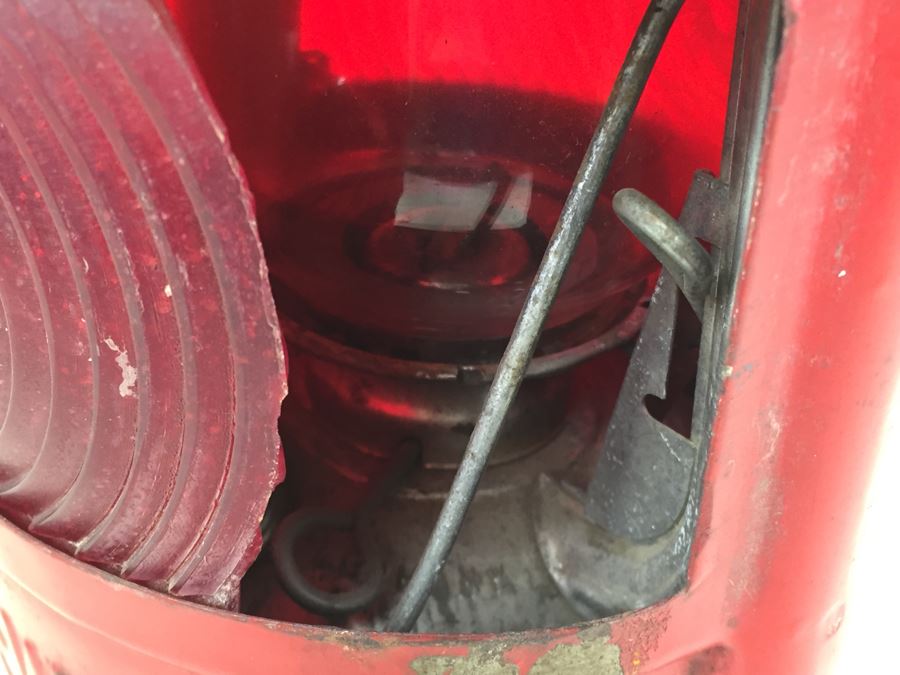 Vintage German Rhewum Red Railroad Lantern  [Photo 17]