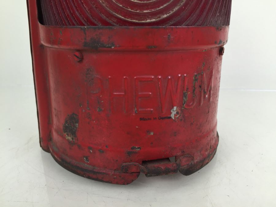 Vintage German Rhewum Red Railroad Lantern  [Photo 7]