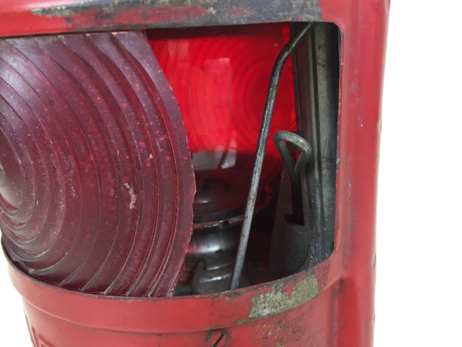Vintage German Rhewum Red Railroad Lantern  [Photo 12]