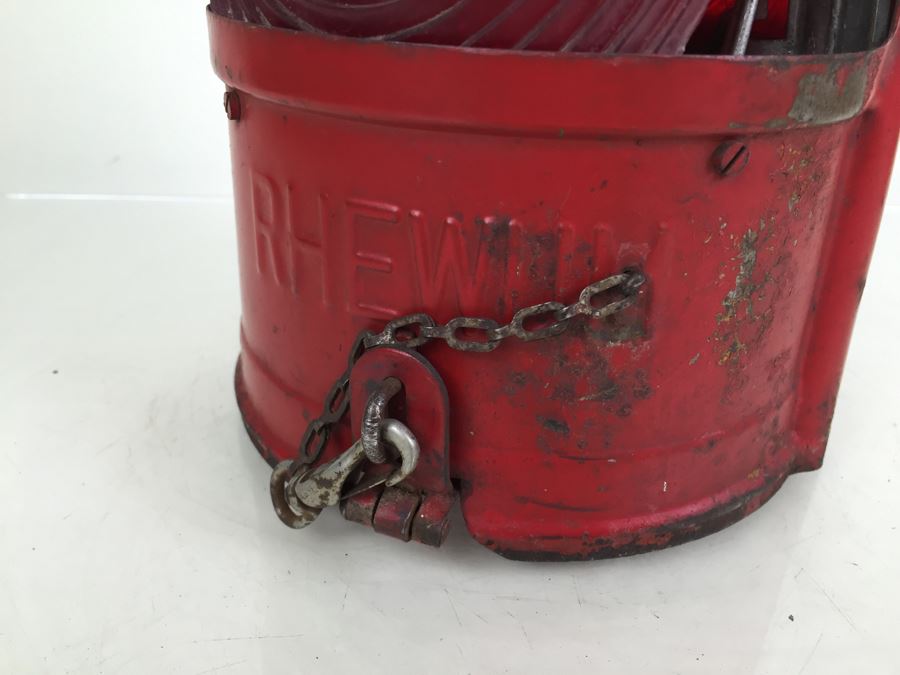 Vintage German Rhewum Red Railroad Lantern  [Photo 9]