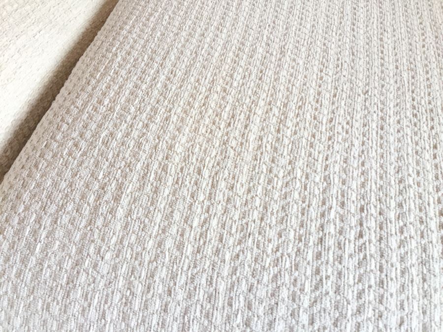 White Bassett Sectional Sofa With Accent Pillows In Excellent Condition [Photo 8]