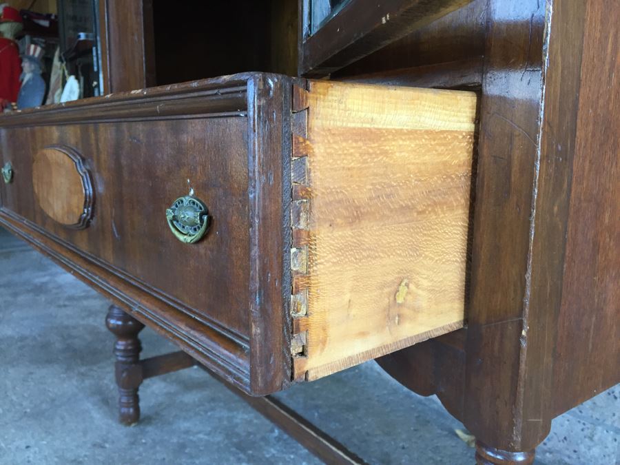 Vintage Cabinet With Glass Door Front And Drawer [Photo 13]