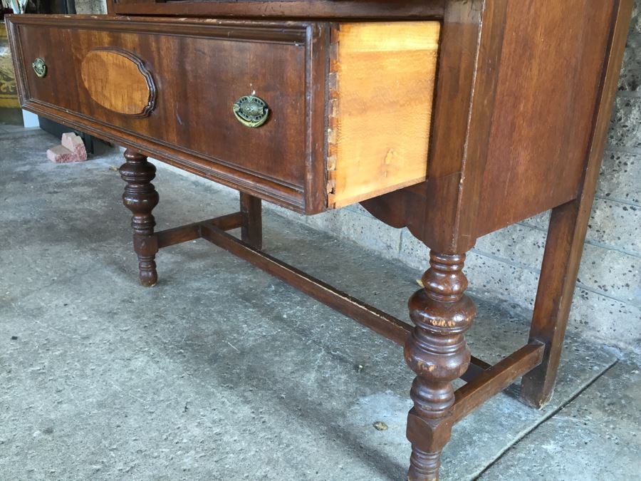 Vintage Cabinet With Glass Door Front And Drawer [Photo 12]