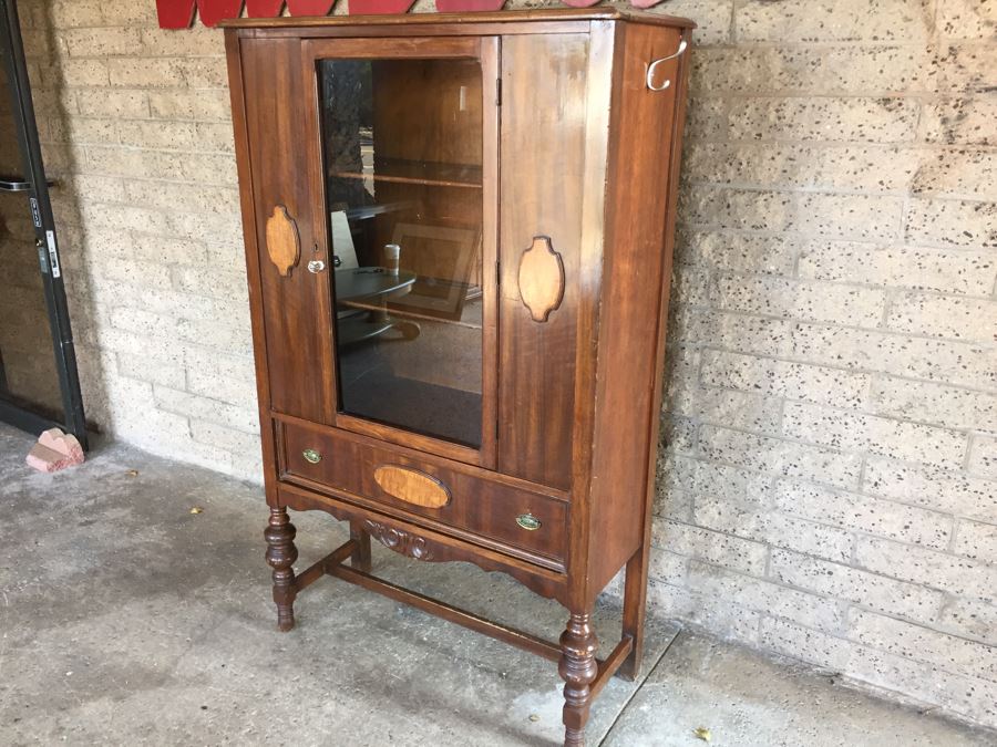 Vintage Cabinet With Glass Door Front And Drawer [Photo 4]