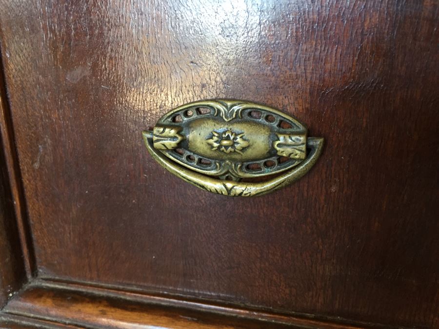 Vintage Cabinet With Glass Door Front And Drawer [Photo 10]