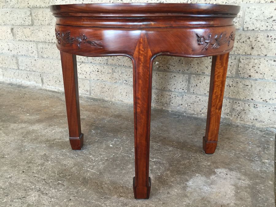 Round Rosewood Coffee Table Side Table [Photo 5]