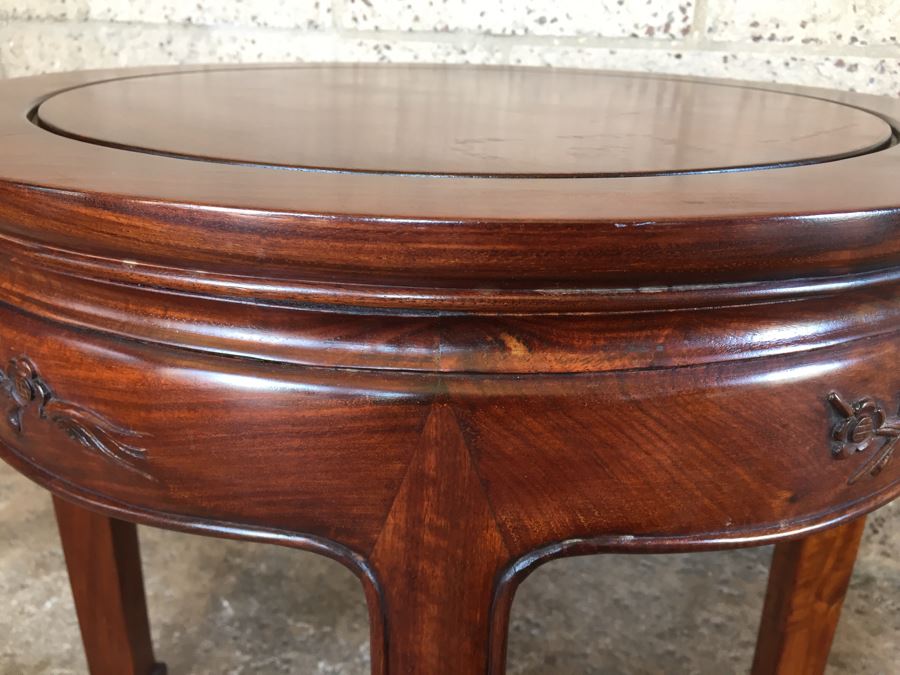 Round Rosewood Coffee Table Side Table [Photo 11]