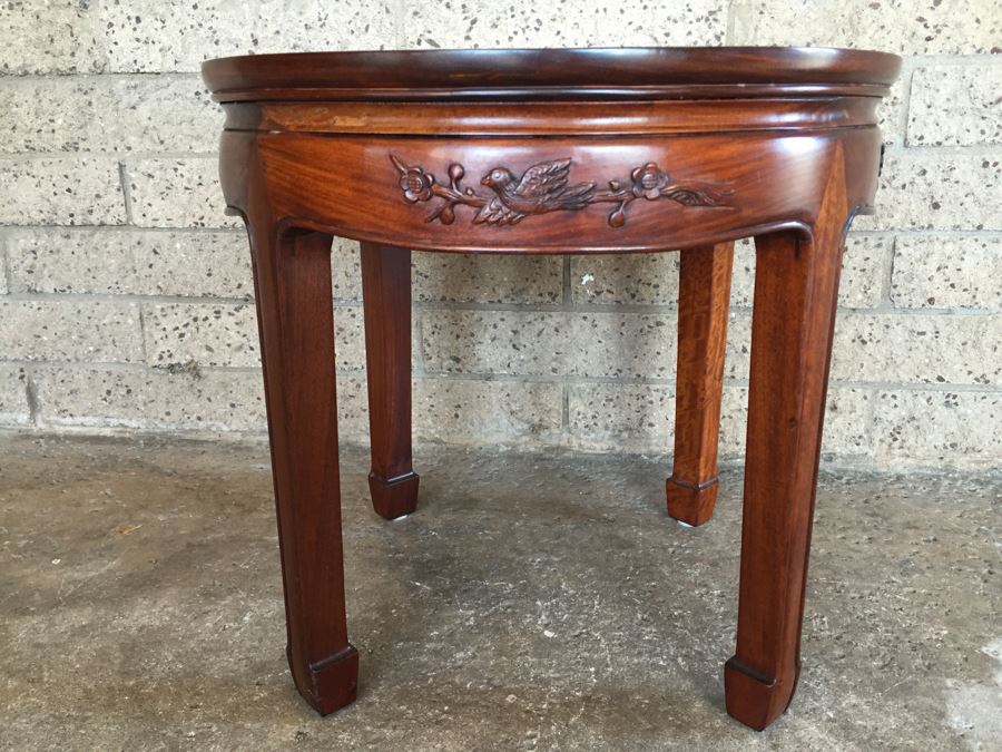 Round Rosewood Coffee Table Side Table