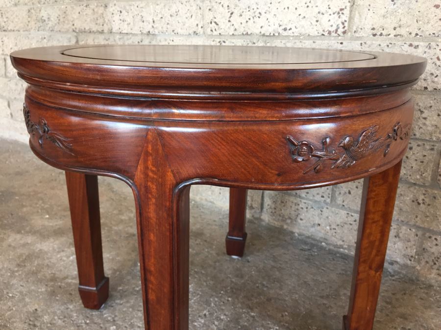 Round Rosewood Coffee Table Side Table [Photo 8]