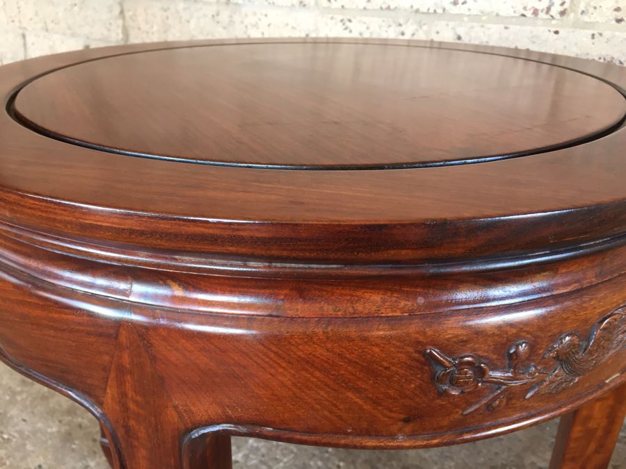 Round Rosewood Coffee Table Side Table [Photo 7]