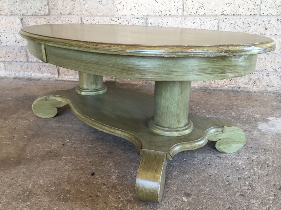Vintage Avocado Green Coffee Table [Photo 2]