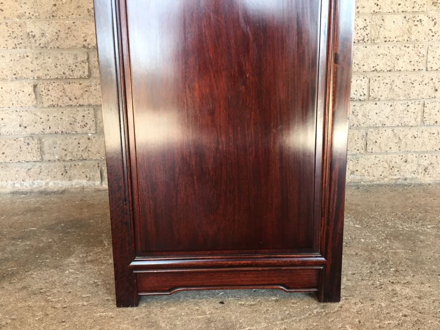 Stunning Rosewood 4-Drawer Chest Of Drawers Dresser With Brass Pulls Solid Construction [Photo 14]