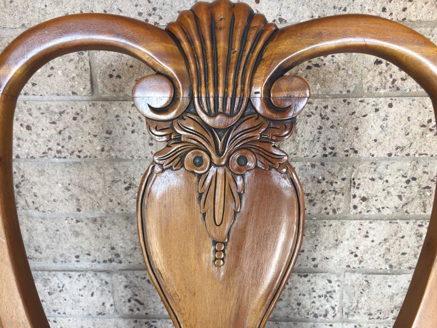 Pair Of Queen Anne Style Side Chairs [Photo 8]