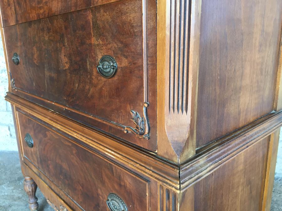 Vintage Chest Of Drawers Dresser On Casters