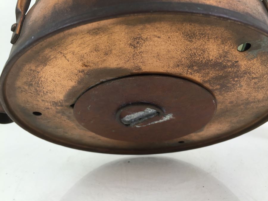 Vintage H. Henriksens Copper And Brass Lantern EFTF Lanternefabrikk Bergen Norge Marine Port Norway [Photo 15]