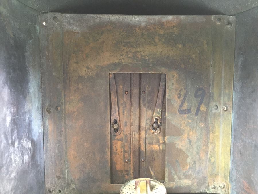 Large Vintage Japanese Ship Lantern Copper Brass Stern Nautical Naval Light [Photo 20]