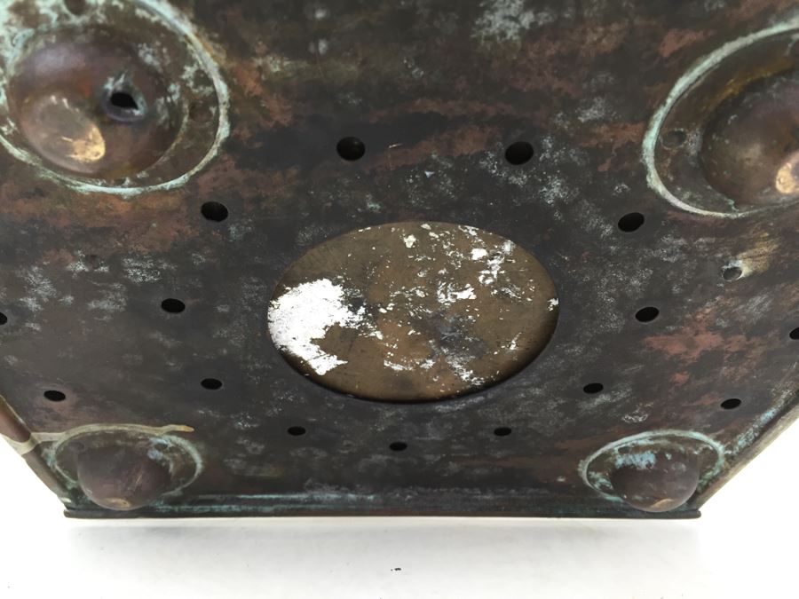 Large Vintage Japanese Ship Lantern Copper Brass Stern Nautical Naval Light [Photo 31]