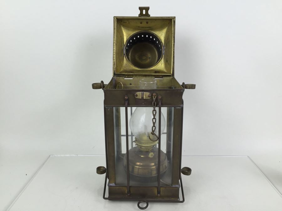 Vintage Viking Brass Lantern Hanging Nautical Ship Maritime [Photo 14]