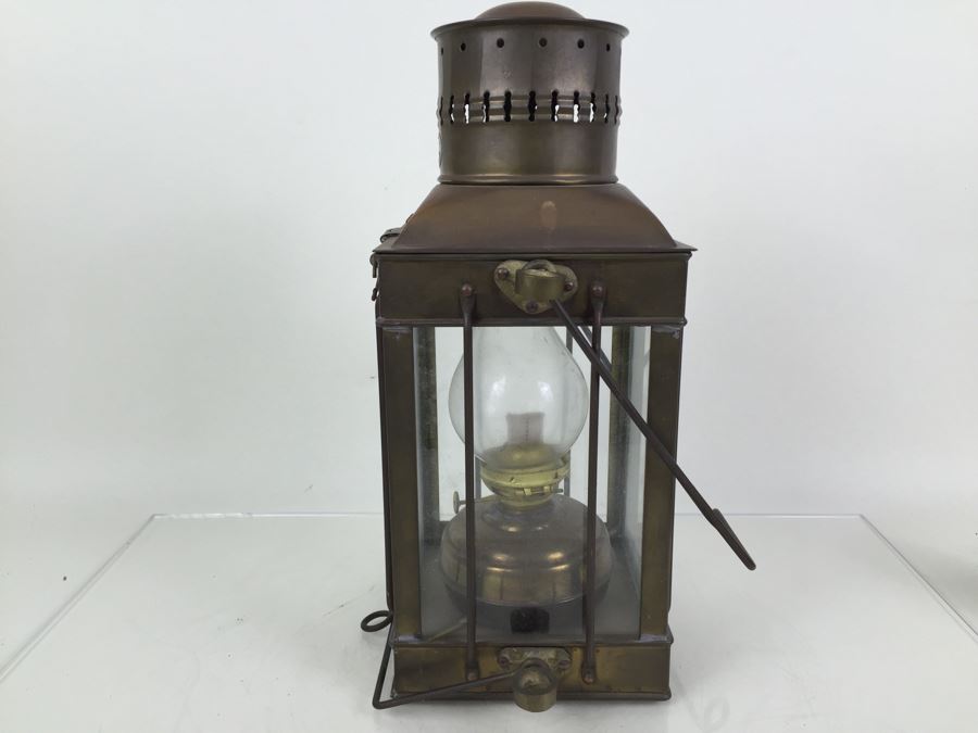 Vintage Viking Brass Lantern Hanging Nautical Ship Maritime [Photo 9]