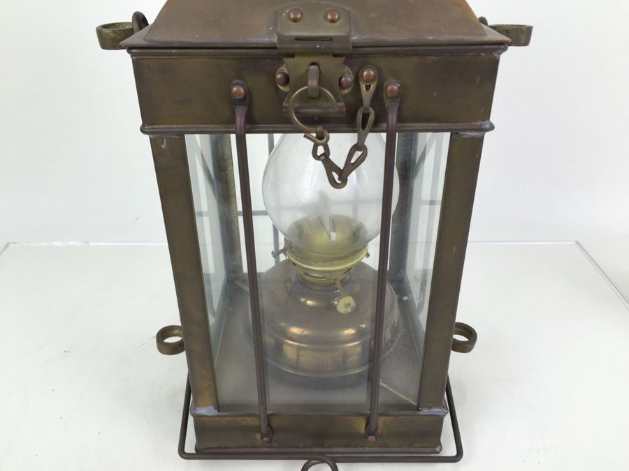 Vintage Viking Brass Lantern Hanging Nautical Ship Maritime [Photo 7]