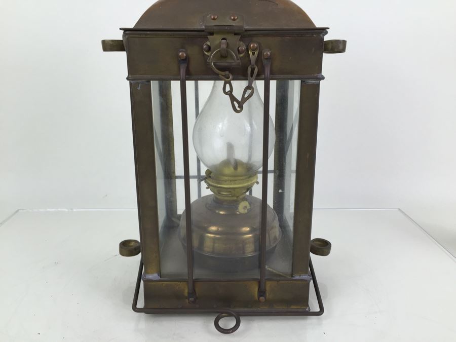 Vintage Viking Brass Lantern Hanging Nautical Ship Maritime [Photo 8]