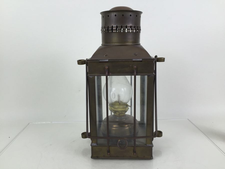 Vintage Viking Brass Lantern Hanging Nautical Ship Maritime [Photo 10]