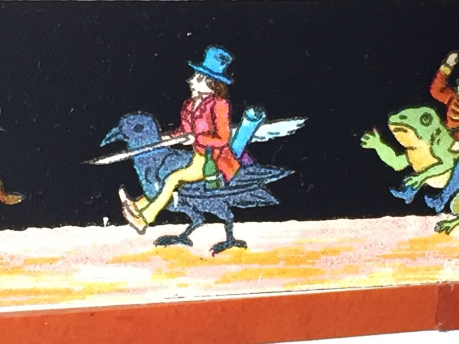 Antique Magic Lantern Ernest Plank Lantern Projector With 1 Glass Slide Film Projector E.P. Made In Germany Great Condition [Photo 20]