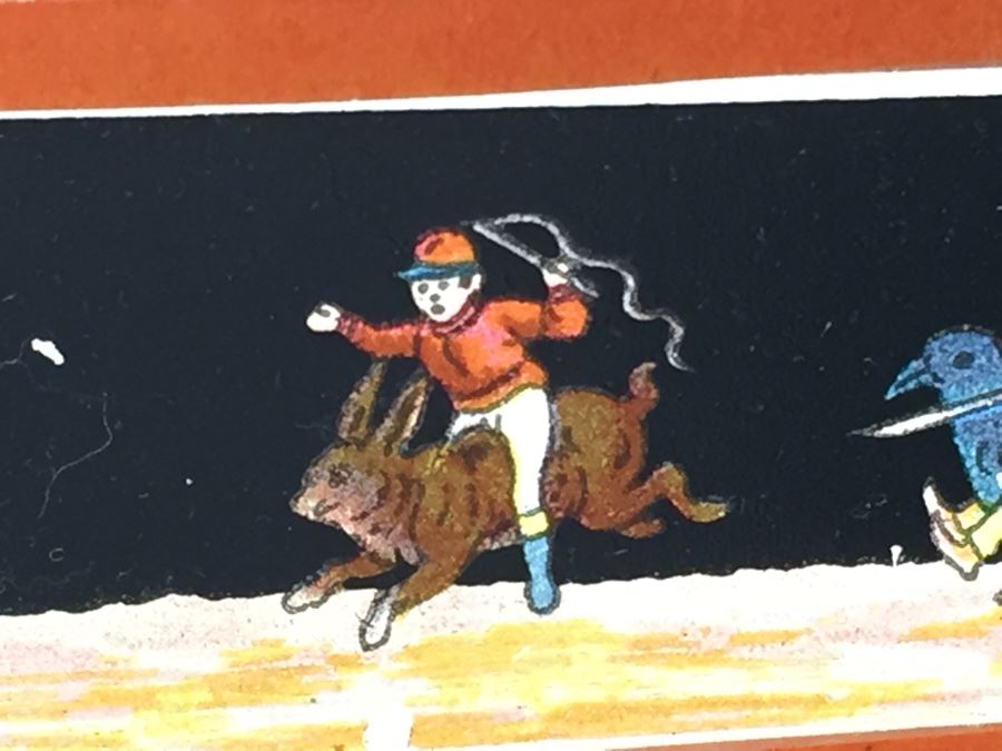 Antique Magic Lantern Ernest Plank Lantern Projector With 1 Glass Slide Film Projector E.P. Made In Germany Great Condition [Photo 19]