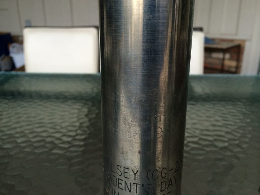 USS Halsey - President's Day 21 Gun Salute - Used 40mm MK3 Shell Engraved [Photo 4]
