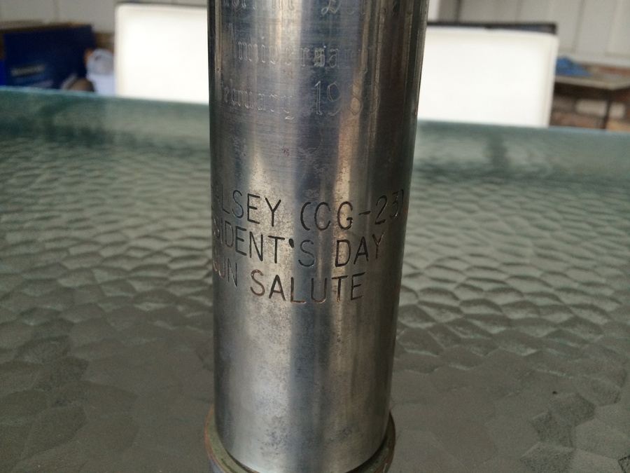 USS Halsey - President's Day 21 Gun Salute - Used 40mm MK3 Shell Engraved [Photo 3]