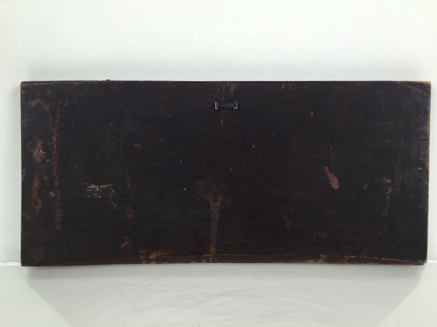 Vintage Signed Chinese Carved Wood Gold & Red Painted Panel [Photo 20]