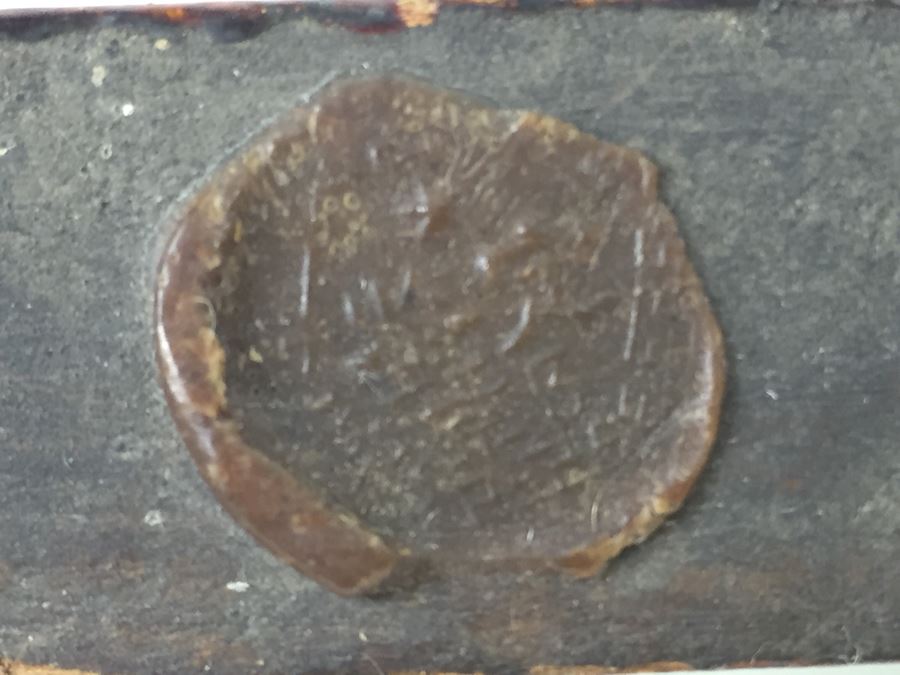 Vintage Signed Chinese Carved Wood Gold & Red Painted Panel [Photo 22]