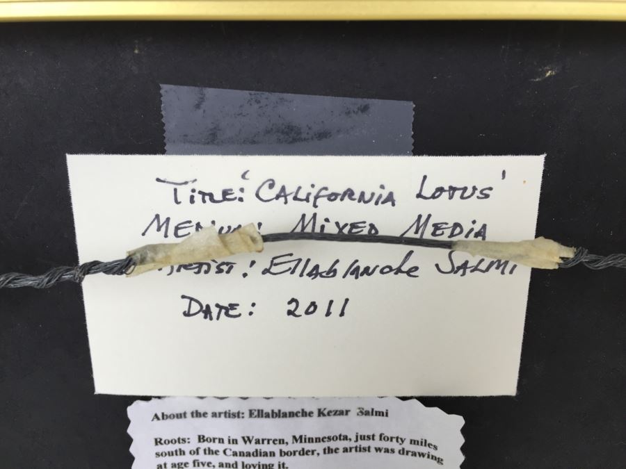 Set Of 3 Original Mixed Media Floral Paintings Signed By Artist Ellablanche Kezar Salmi [Photo 13]