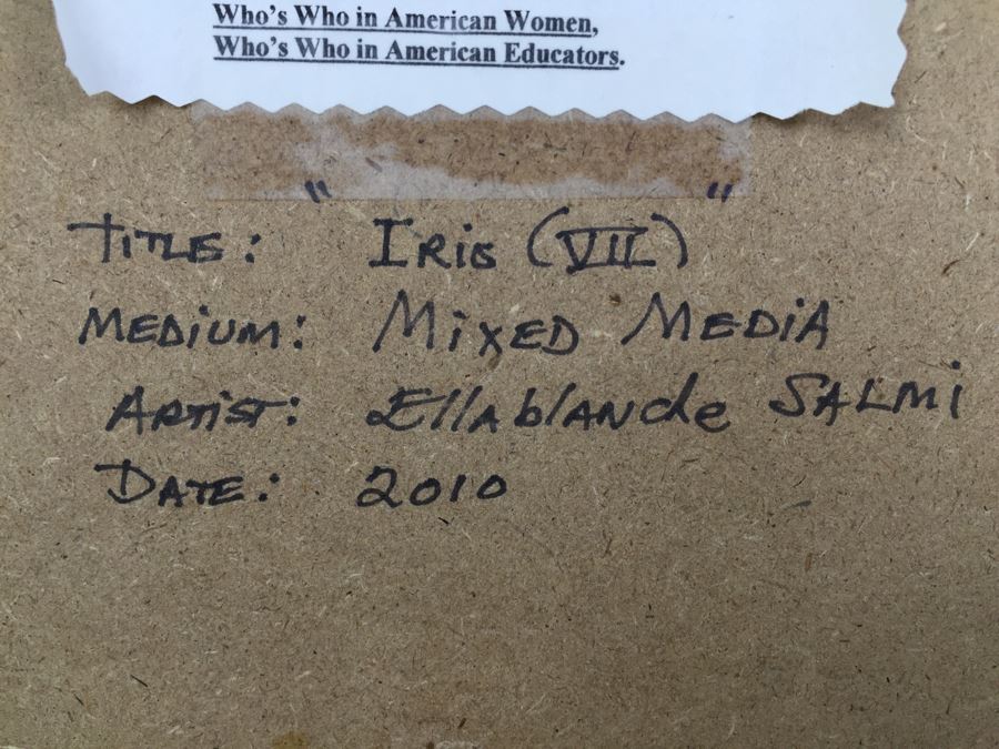 Set Of 3 Original Mixed Media Floral Paintings Signed By Artist Ellablanche Kezar Salmi [Photo 17]