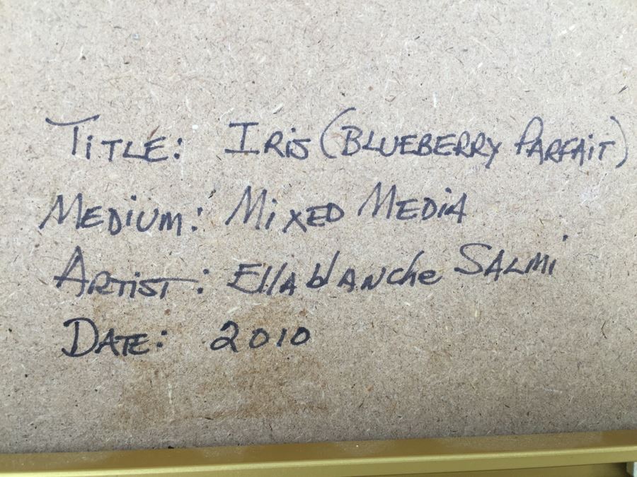 Set Of 3 Original Mixed Media Floral Paintings Signed By Artist Ellablanche Kezar Salmi [Photo 18]