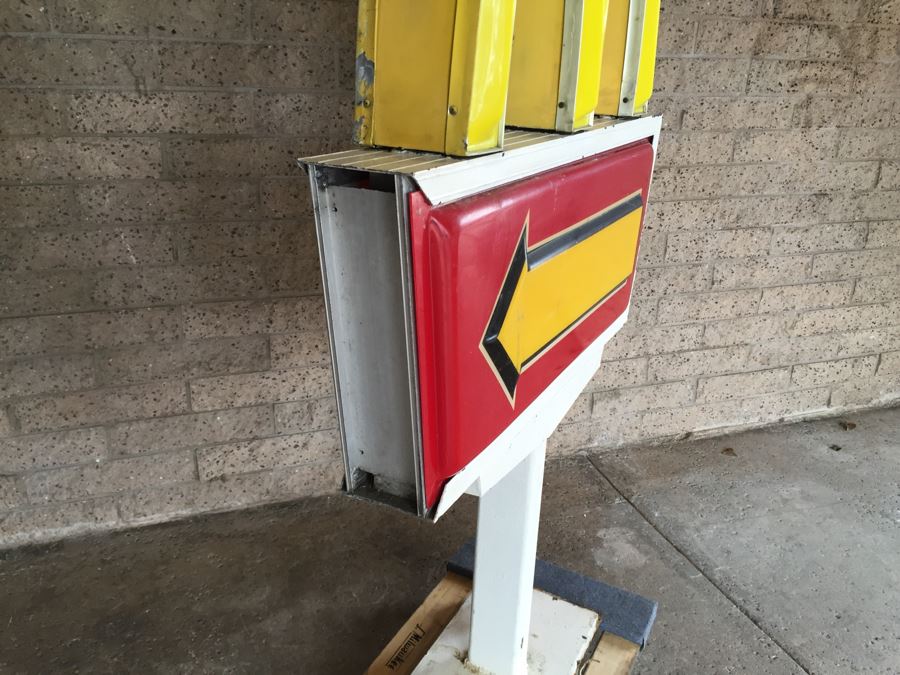 Vintage Early 1970's McDonalds Drive-Thru Sign On Cast Iron Base Featuring The Golden Arches [Photo 10]