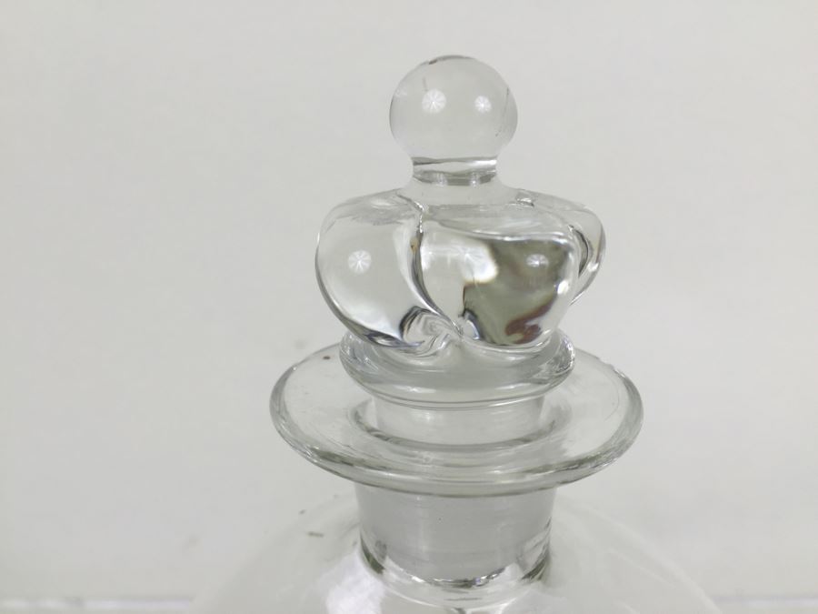 Pair Of Holmegaard Kluk Kluk Decanters Pinched Art Glass Scandinavian Crown Stopper Made In Denmark [Photo 11]