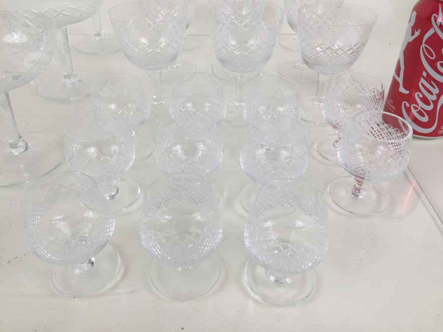 Large Lot Of Cut Glass Stemware [Photo 8]